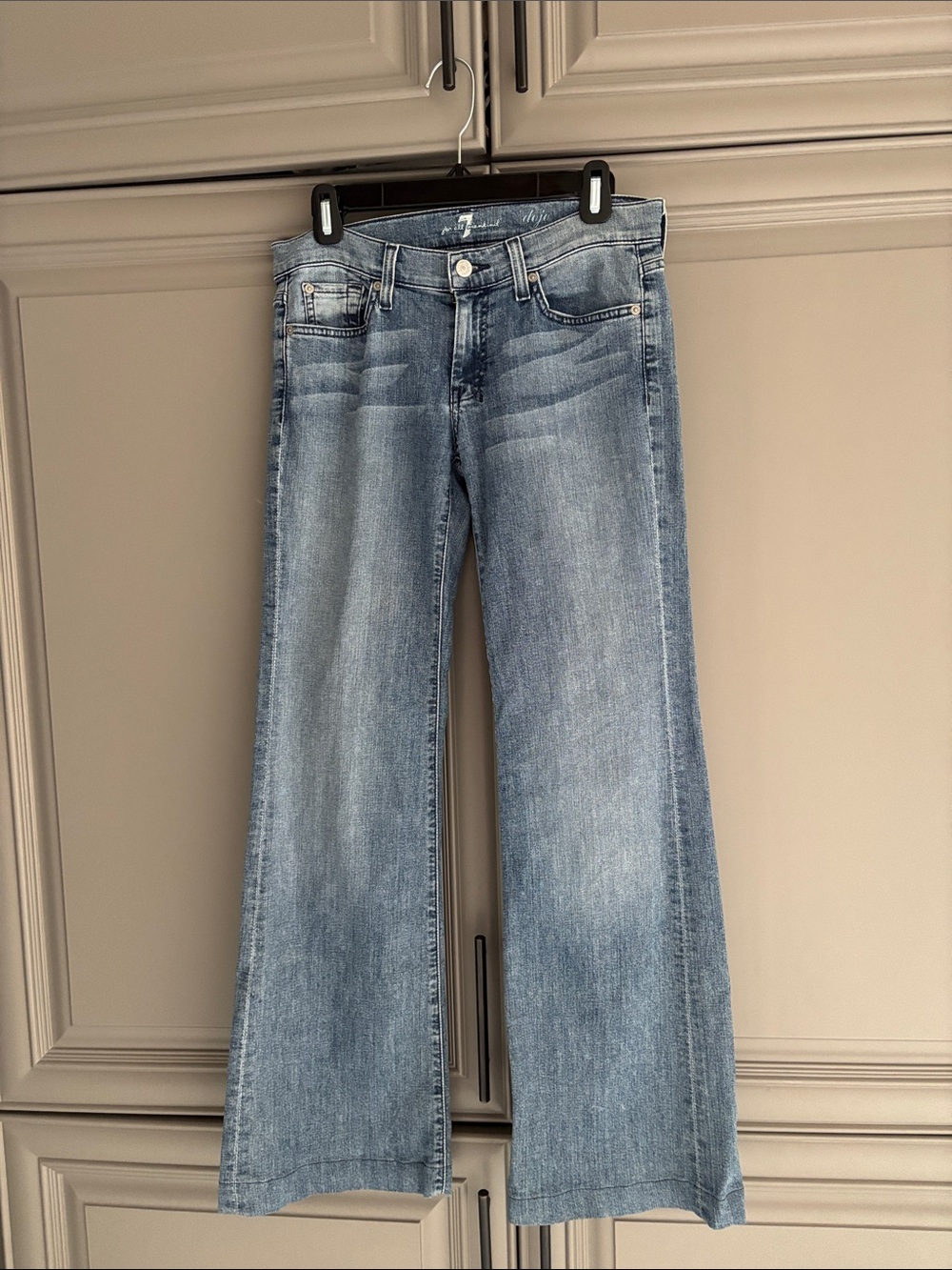 Seven7 Light Blue Wide-Leg Jeans